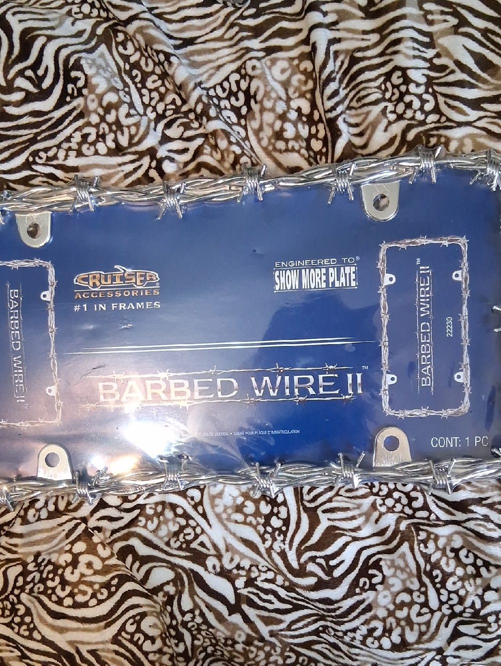 Barbed Wire Licences Plate Holder.